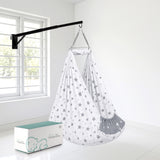 Momtike Pack of 5 Baby Bed Cradle | Full Set LT Grey Star
