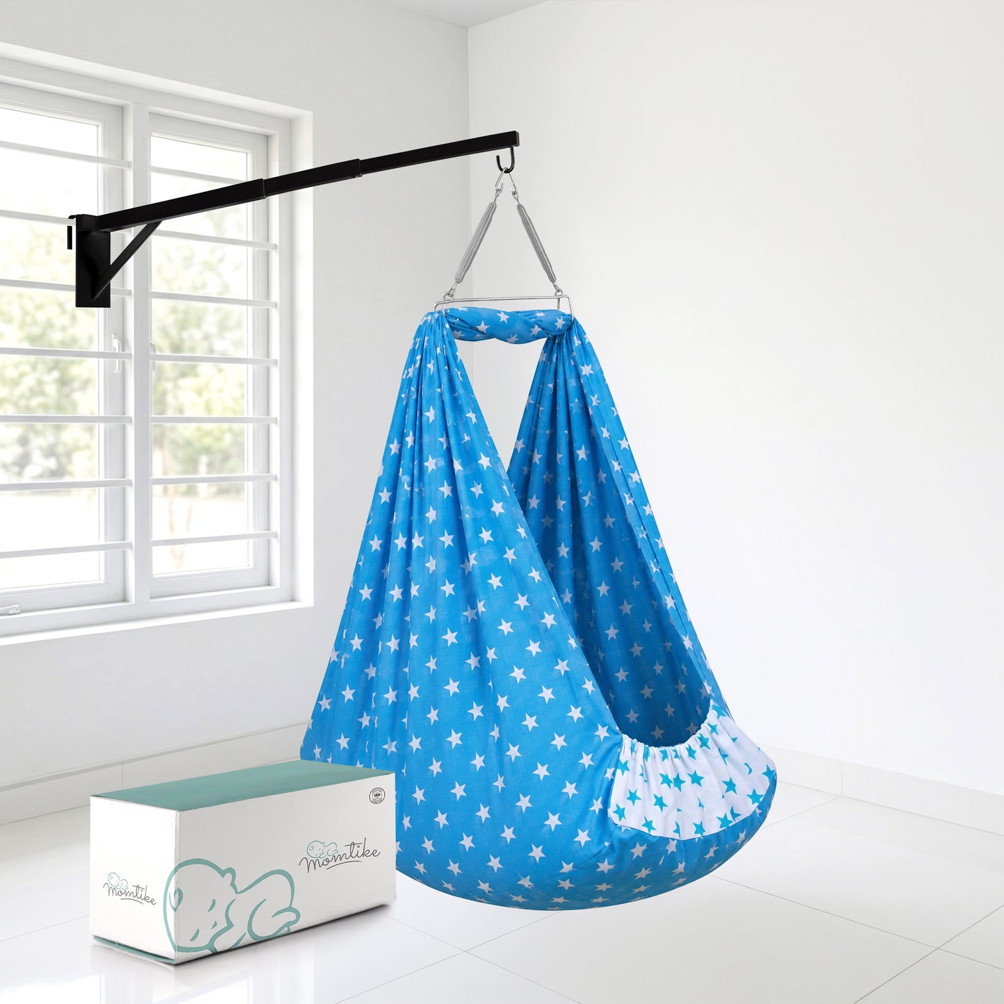 Momtike Pack of 5 Baby Bed Cradle | Full Set Blue Star