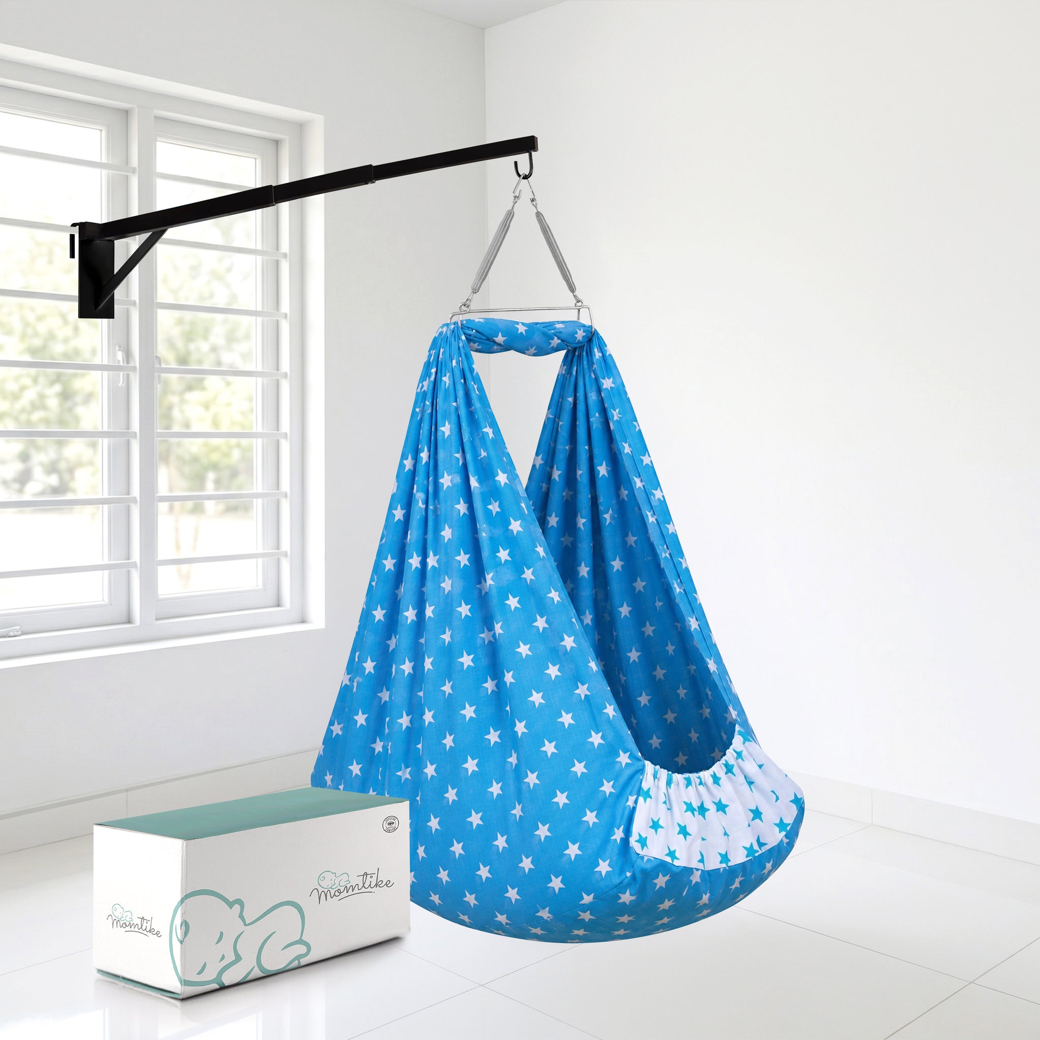 Momtike Pack of 5 Baby Bed Cradle | Full Set Blue Star