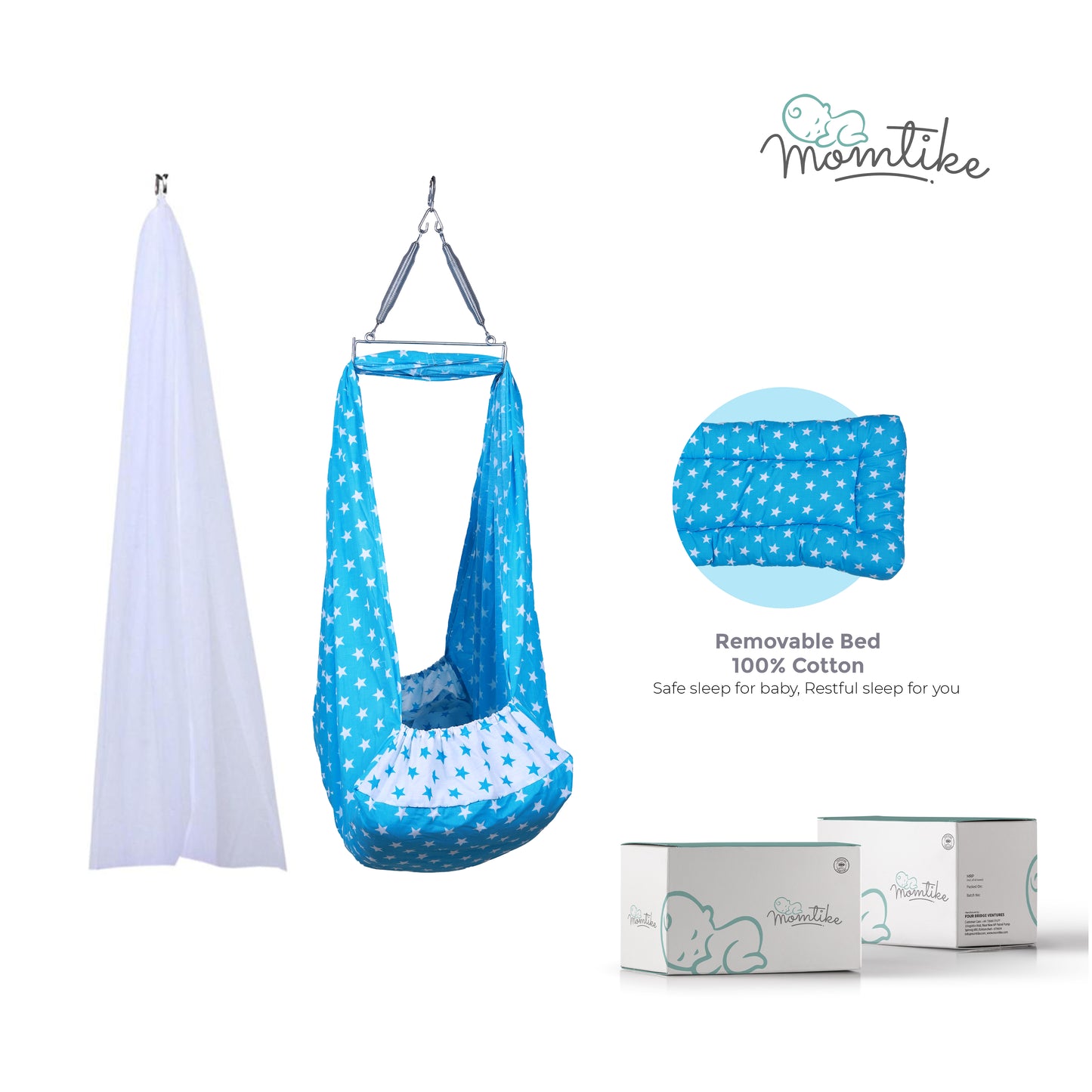 Baby cradle swing with foldable window hanger