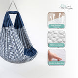 Momtike Pack of 6 Baby Bed Cradle | Full Set Navy Zigzag
