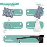 Momtike Pack of 6 Baby Bed Cradle | Full Set Navy Zigzag