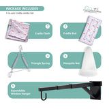 Momtike Pack of 6 Baby Bed Cradle | Full Set Rainbow Ash White