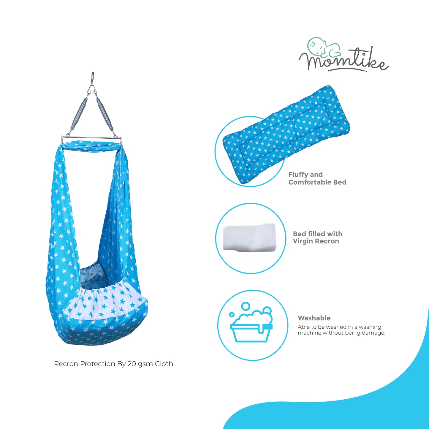 Baby cradle swing with foldable window hanger