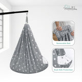 Momtike Pack of 6 Baby Bed Cradle | Full Set Grey Star