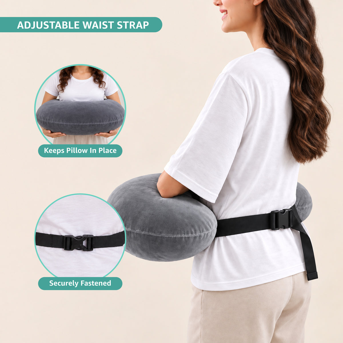 Baby Feeding Pillow | Soft Velvet | Grey