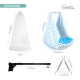 Momtike Pack of 5 Baby Bed Cradle | Full Set LT Blue Star