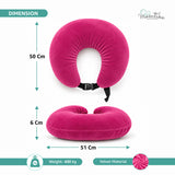 Baby Feeding Pillow | Soft Velvet | Dark Pink
