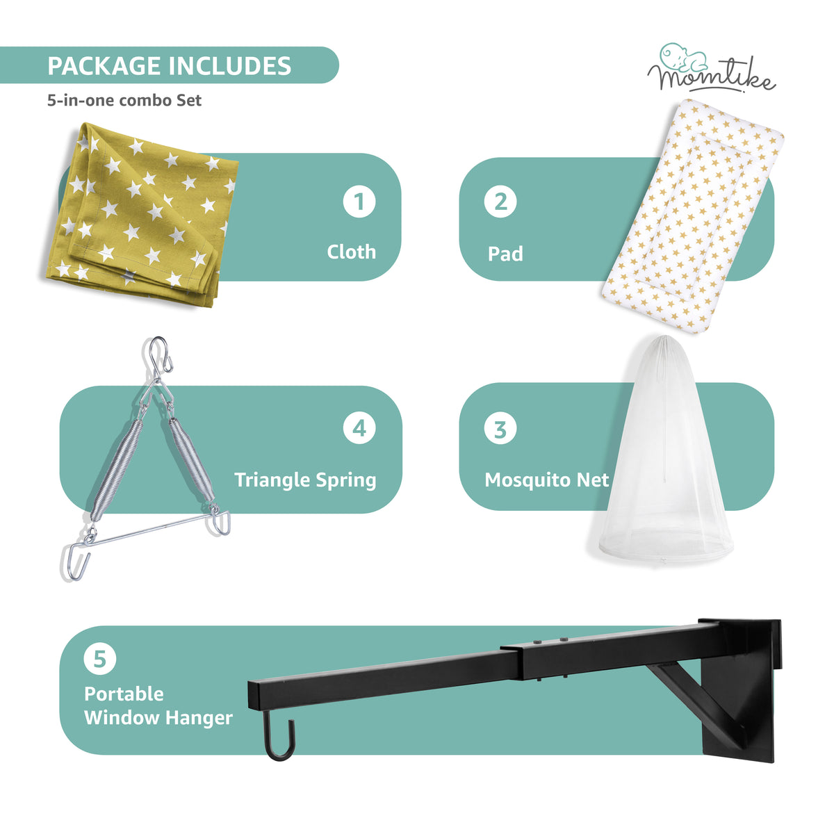 Momtike Pack of 6 Baby Bed Cradle | Full Set