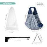 Momtike Pack of 6 Baby Bed Cradle | Full Set Navy Zigzag